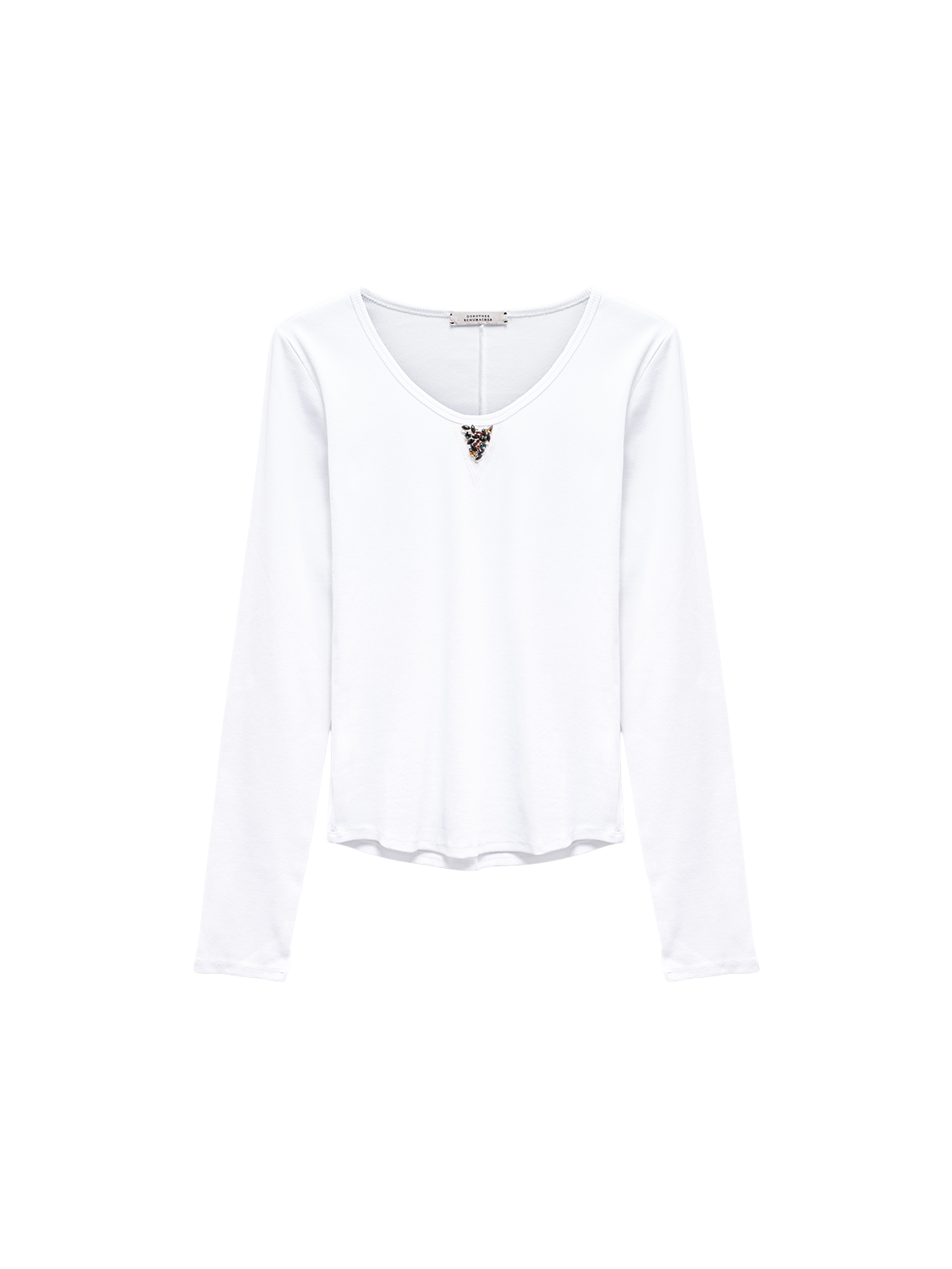 Dorothee Schumacher Shades of Color rib knit shirt  white XS