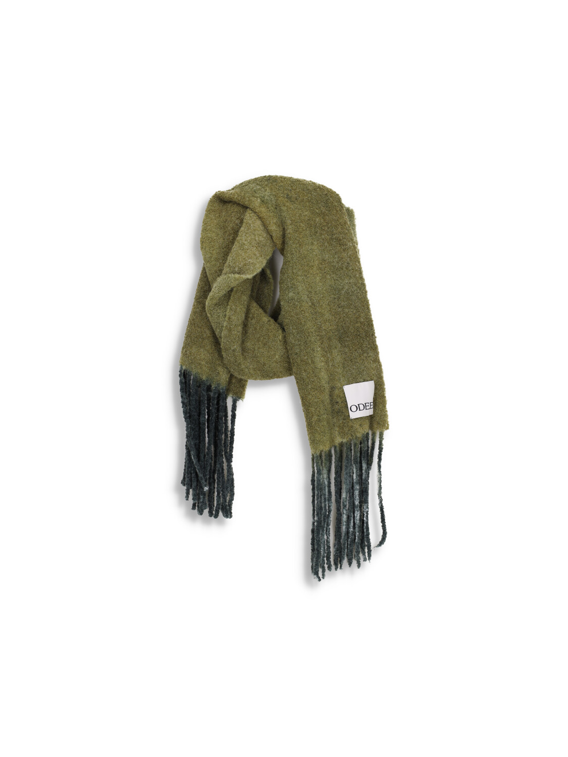 Scarf with fringes in alpaca
