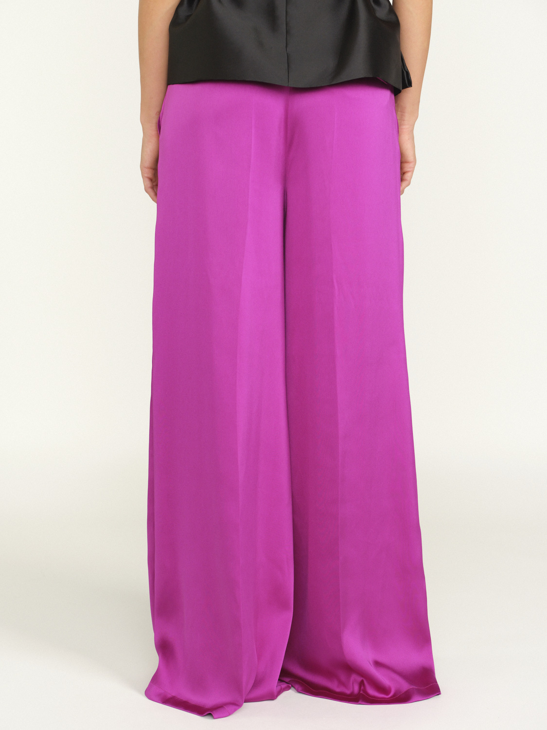 Seductive Maya - pants in satin look with flared leg  black 38 Seductive Maya - pants in satin look with flared leg  black 38