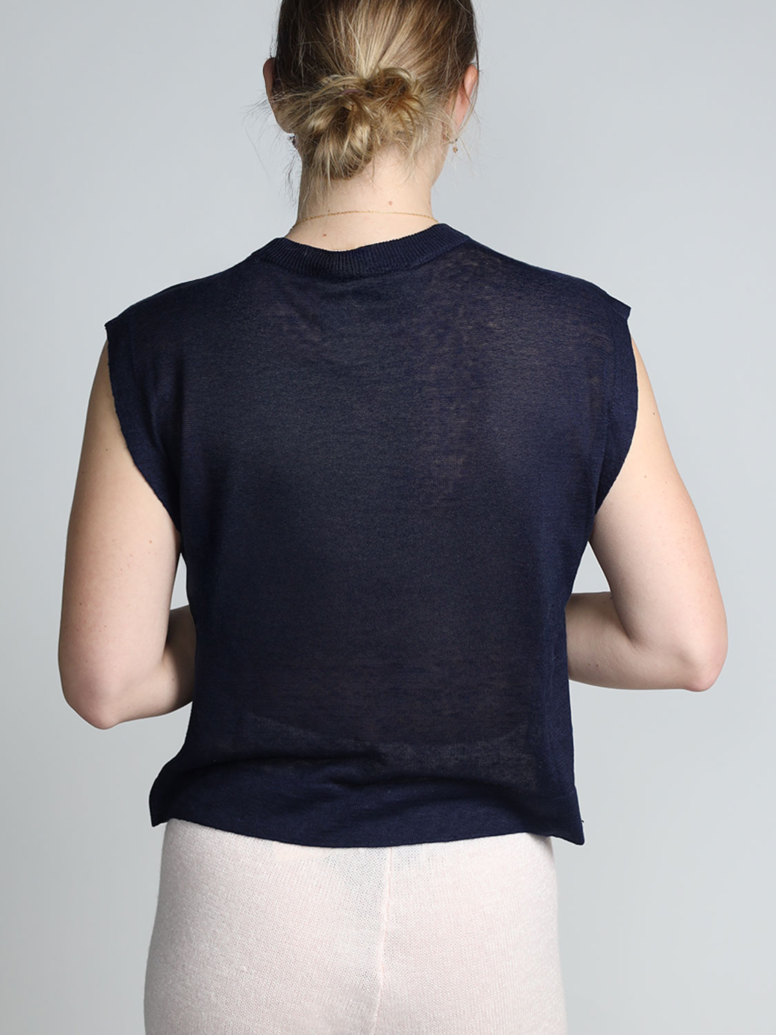 LU Ren Leila - Sleeveless shirt   navy XS