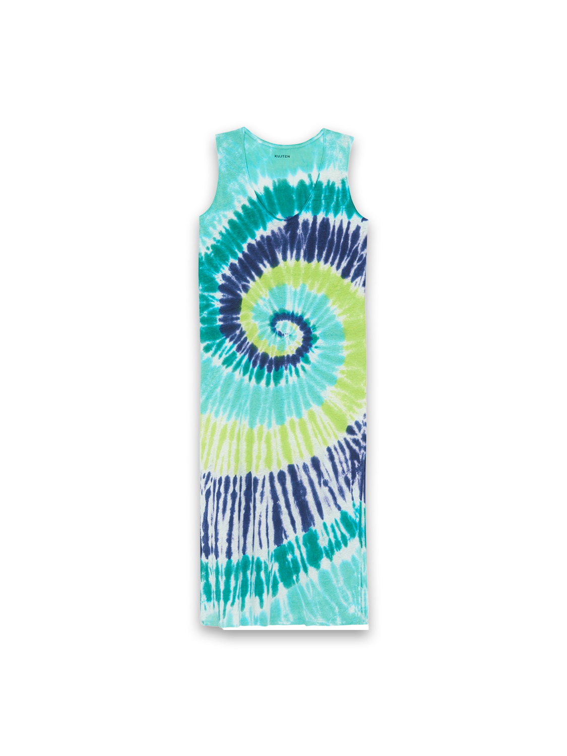 Midi dress with tie-dye print 