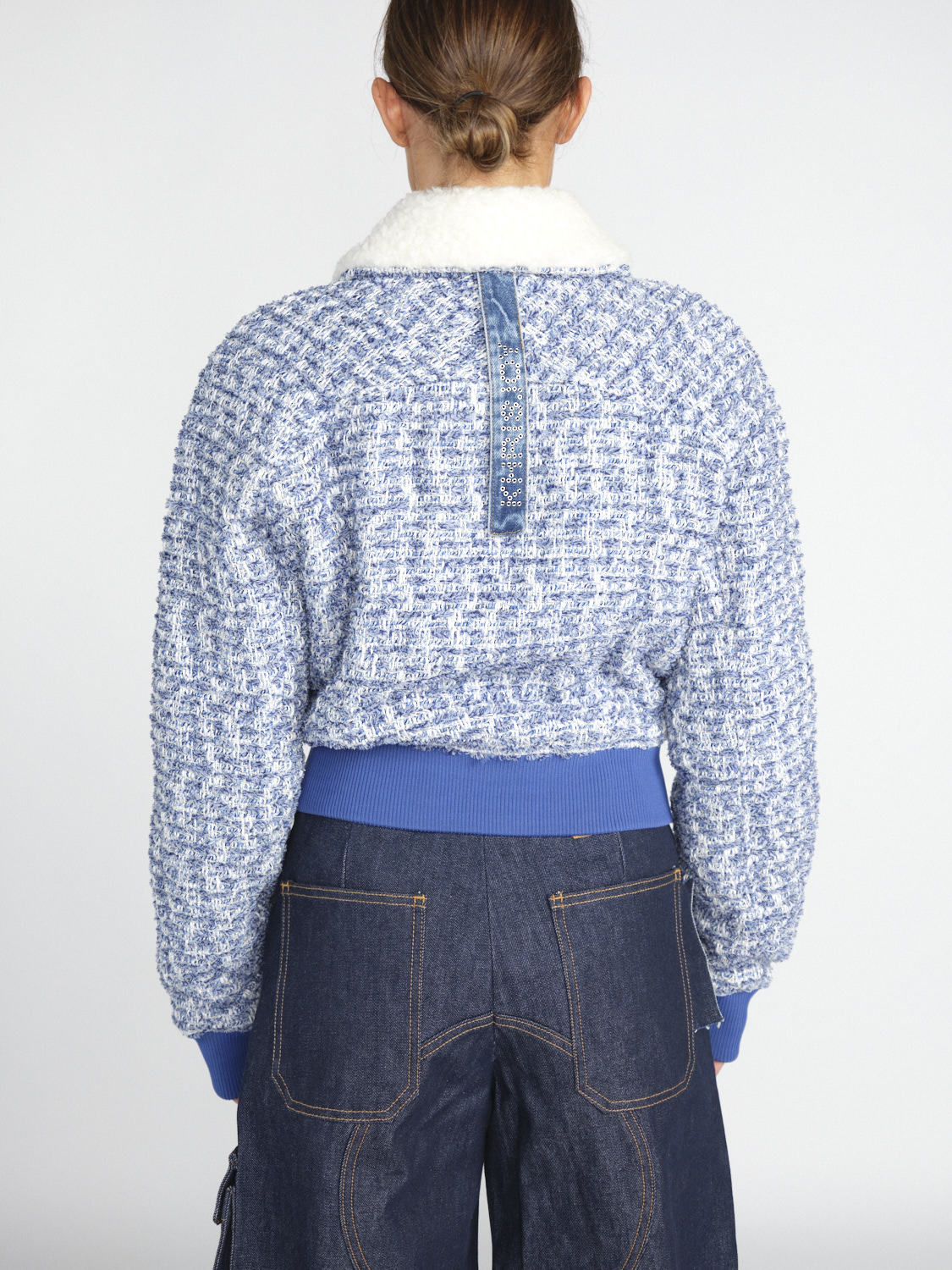 khrisjoy Jim Bomber - Short jacket in tweed look   blue XS/S