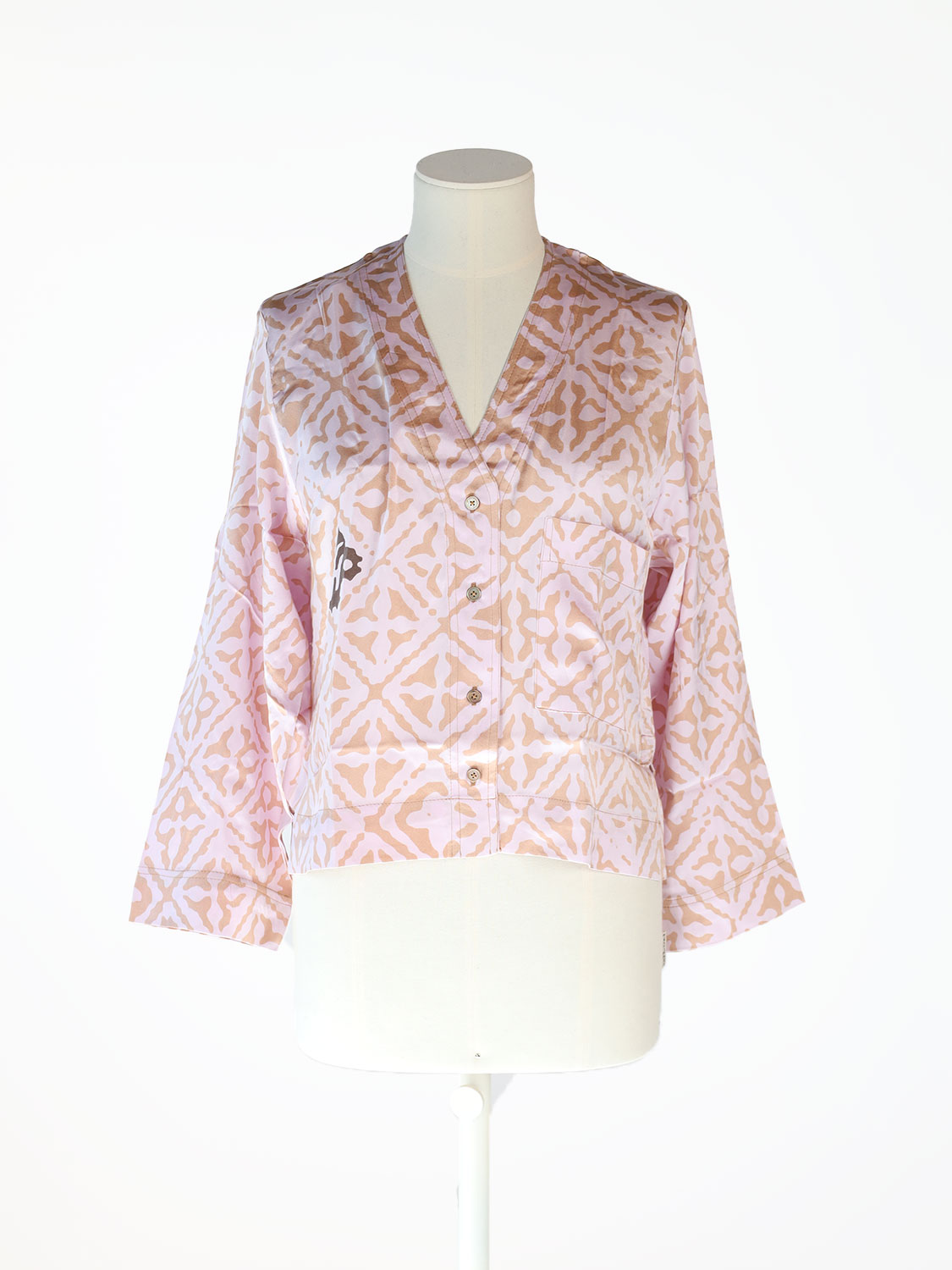 Silk blouse with pattern