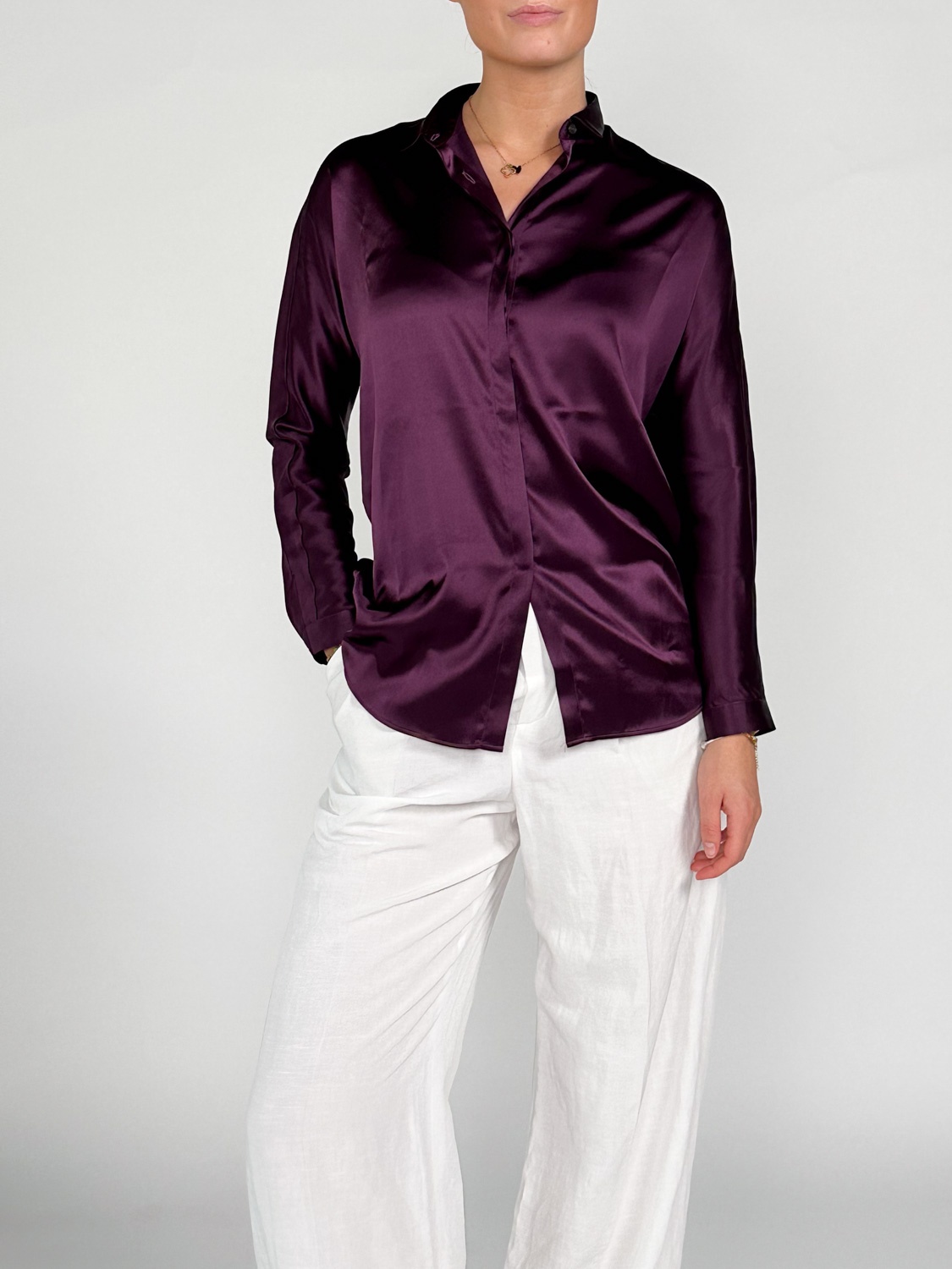Blooming Argordo – stretchy silk blouse   brown 34