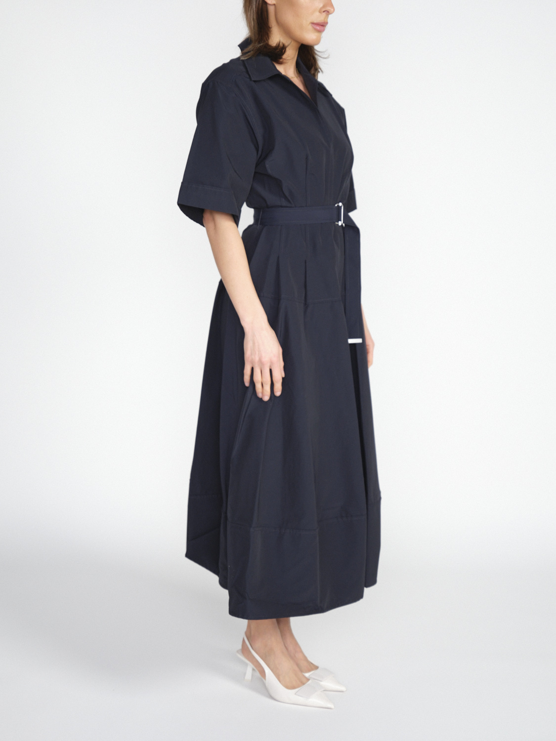 Simkhai Denna – Midikleid mit Taillengürtel 36 blau Simkhai Denna – Midikleid mit Taillengürtel 36 blau