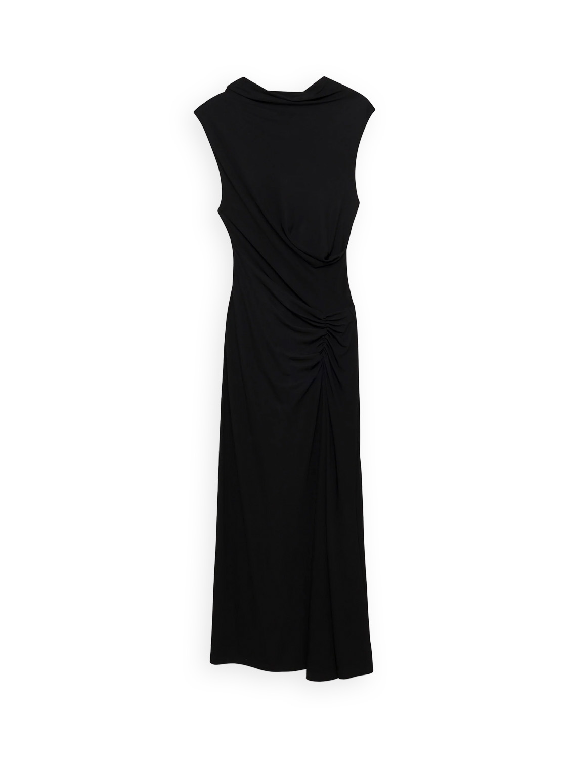 Simkhai Acacia – Midi dress with flattering gathered waist   black S