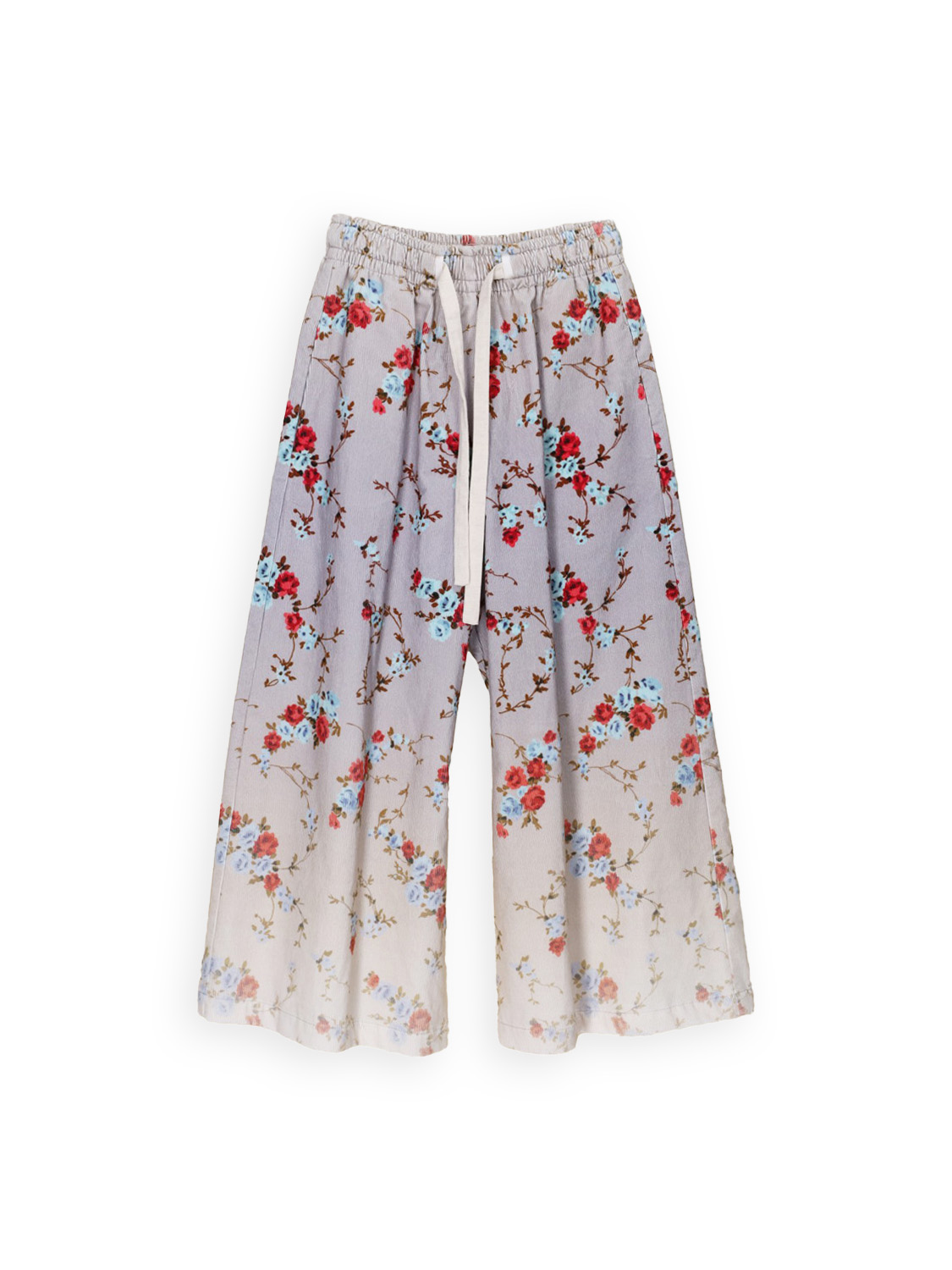 Mini Bouquets - Wide-cut degradé corduroy trousers 