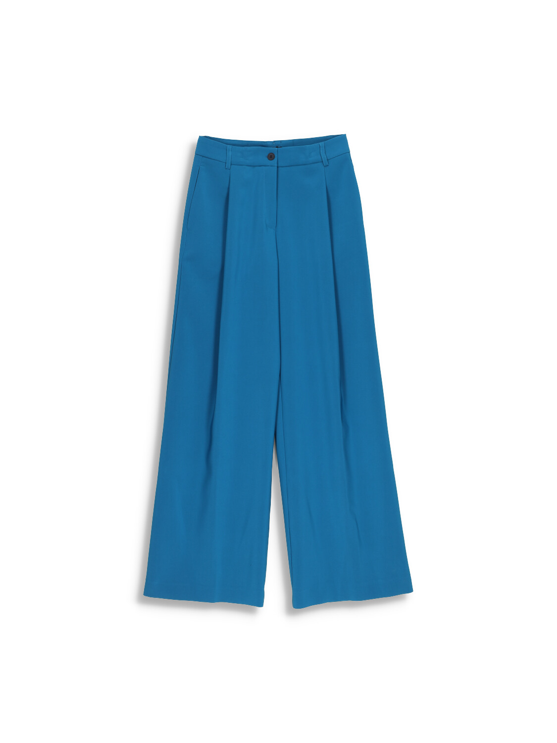 Trousers with wide leg and implied pleat