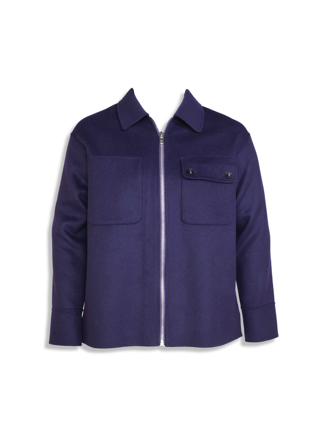 Arma Zane - Giacca stile camicia oversize in lana blu 50