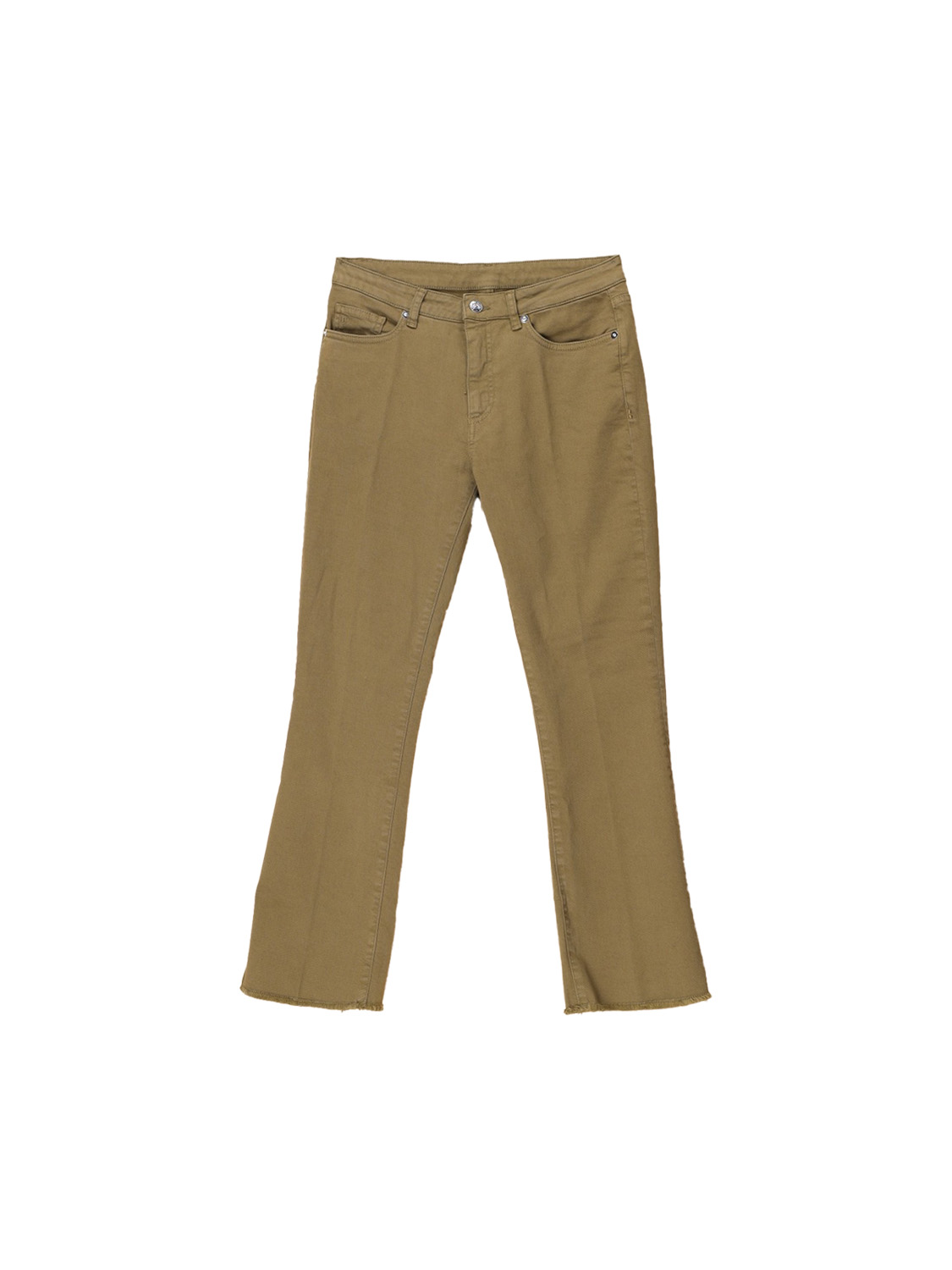 Verkürzte Jeans mit Schlag   