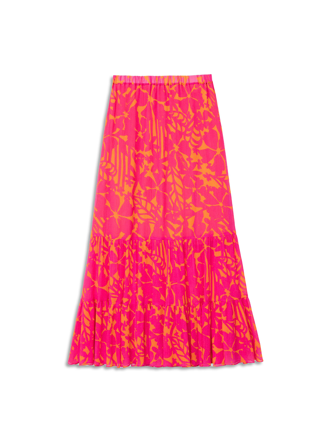 Calico Printed - Silk Cotton Blend Maxi Skirt 
