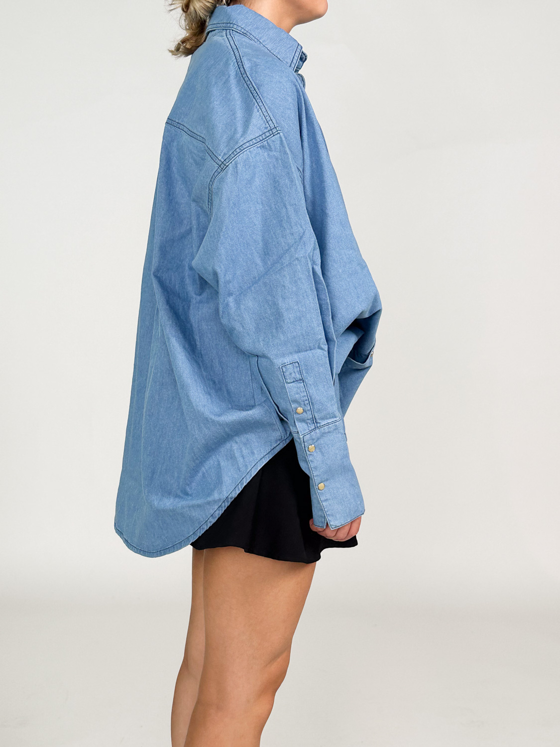 Halfboy Overshirt - Jeanshemd aus Baumwolle   hellblau S