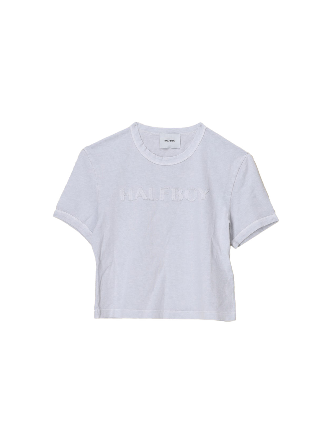 Halfboy Baby Tee cotton t-shirt with logo detail  grey XS