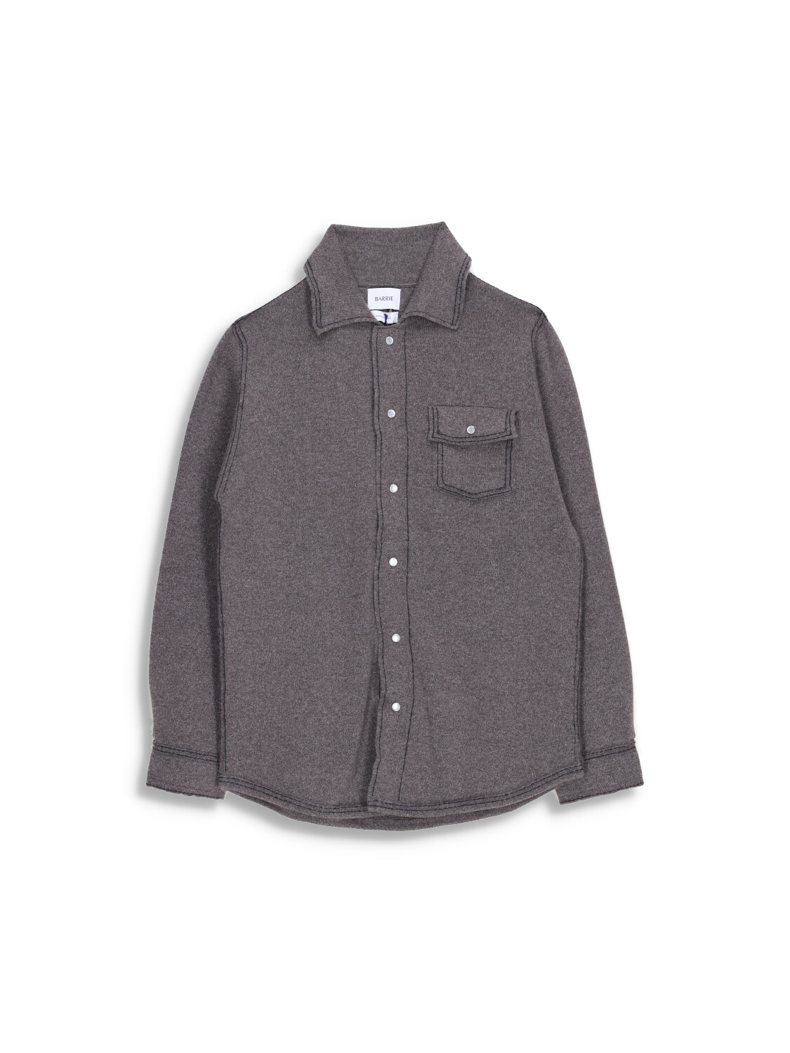 Barrie -  Cashmere shirt with button placket 