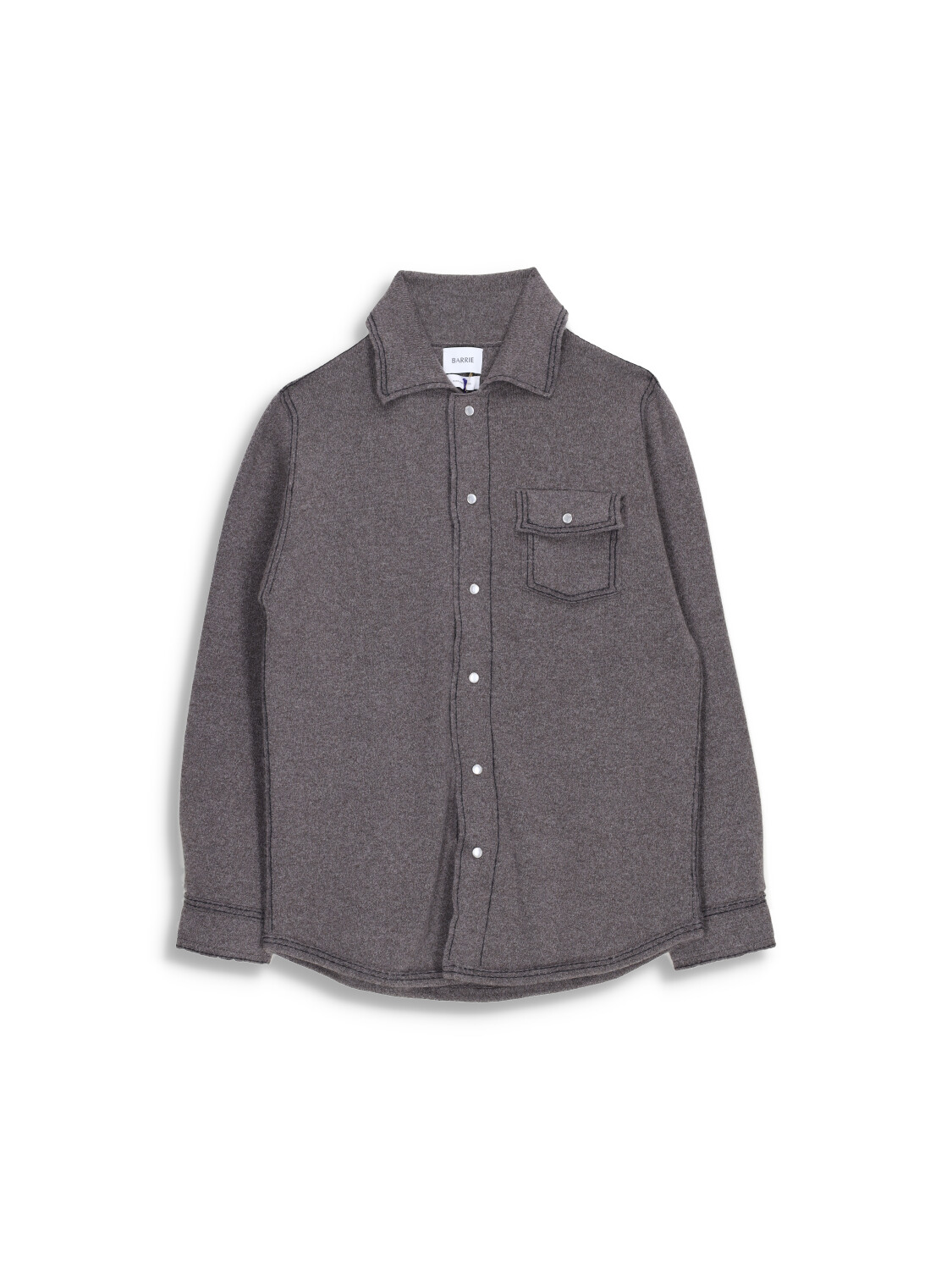 Barrie Barrie -  Cashmere shirt with button placket  brown S