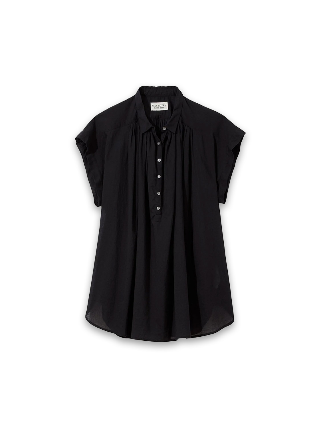 Nomandy short sleeve cotton pullover blouse 