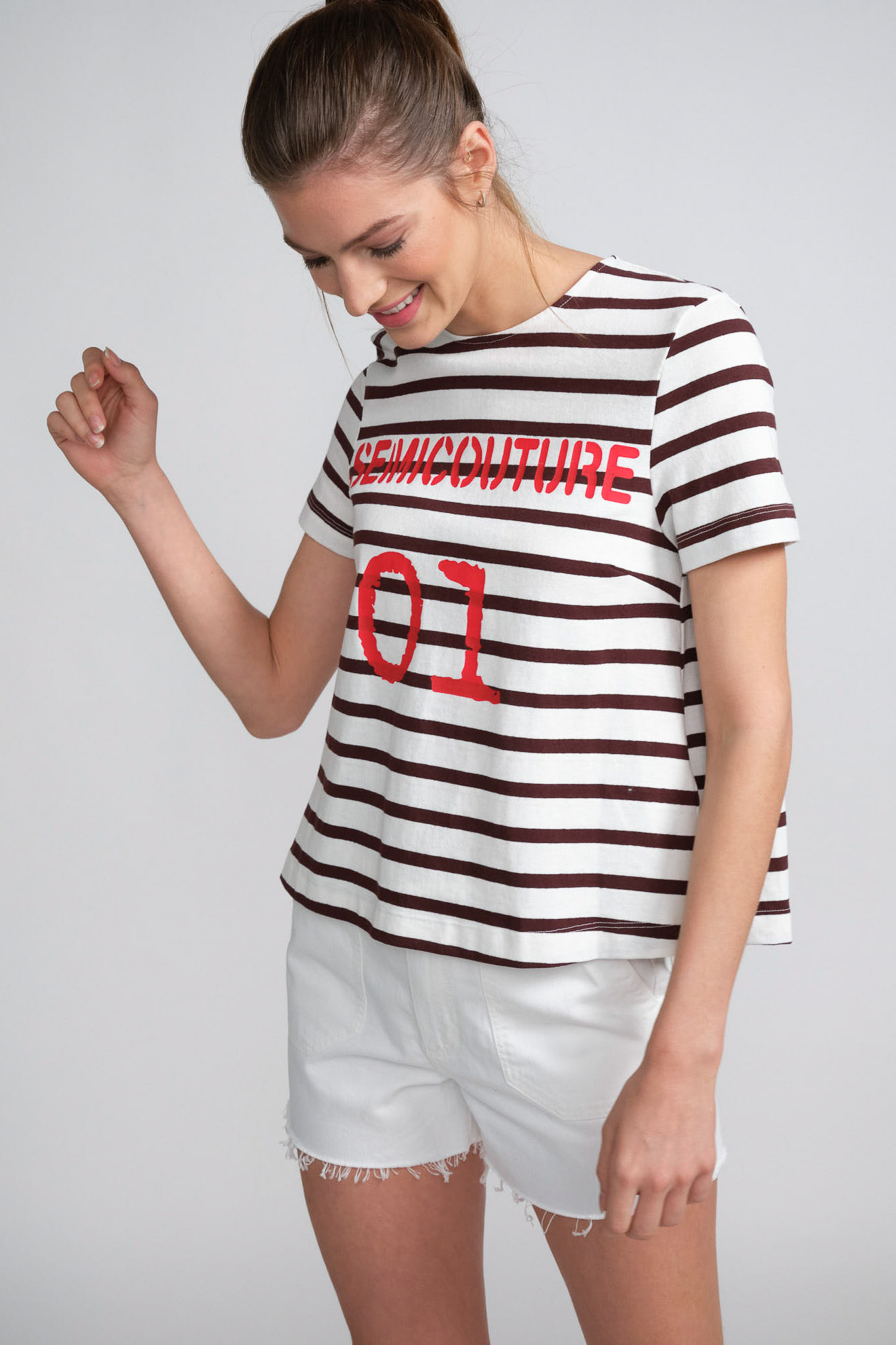 Semicouture Striped Logo Shirt 36