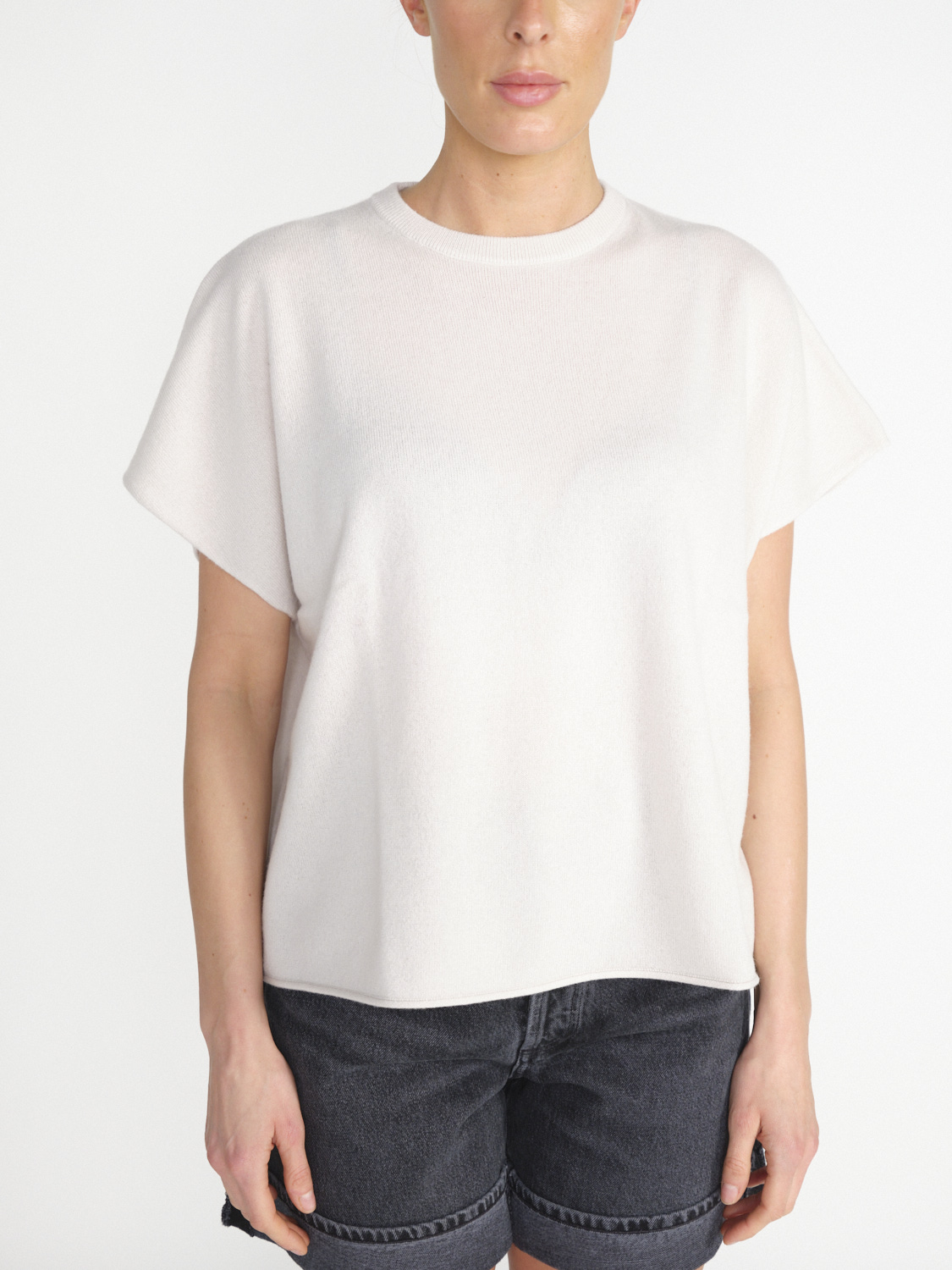 Extreme Cashmere Alma - Camicia oversize senza maniche in cashmere   creme Taglia unica