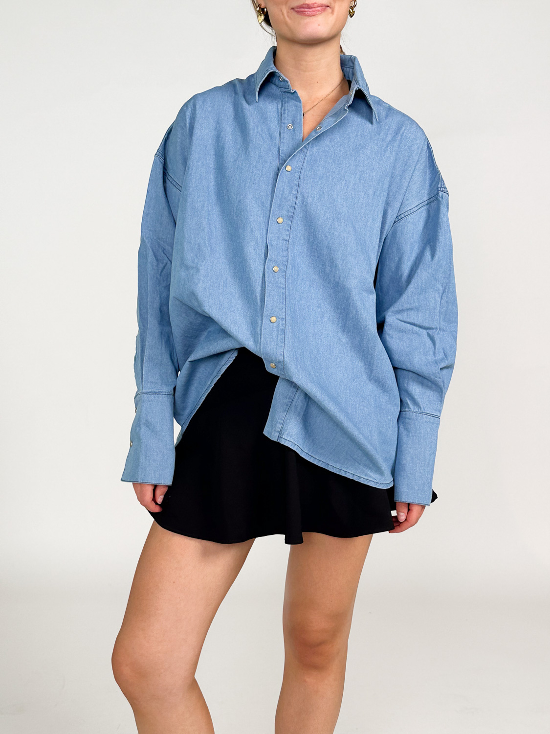 Halfboy Overshirt - Jeanshemd aus Baumwolle   hellblau S