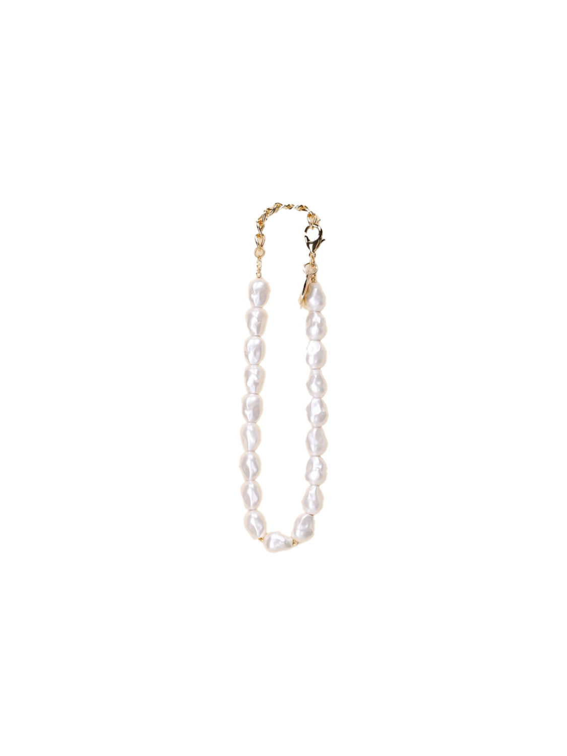 Vanessa Baroni Organic Pearl necklace with pendant  white One Size