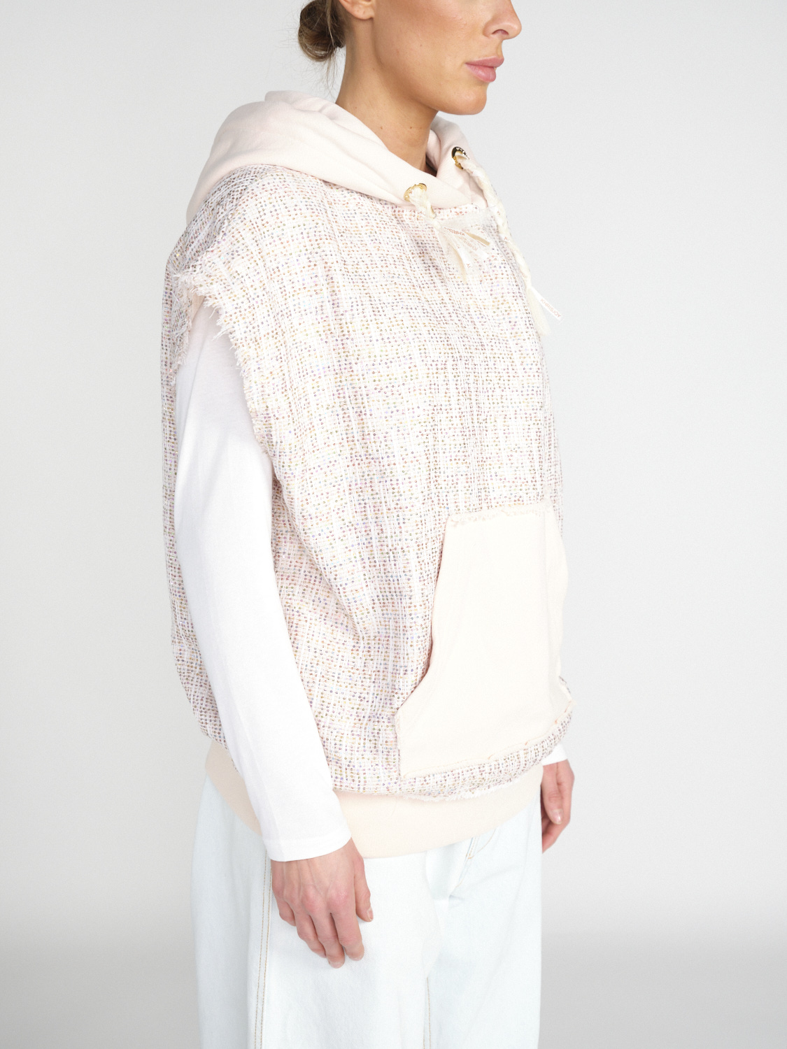 khrisjoy Oversized sweater with sequins   rosa XS/S