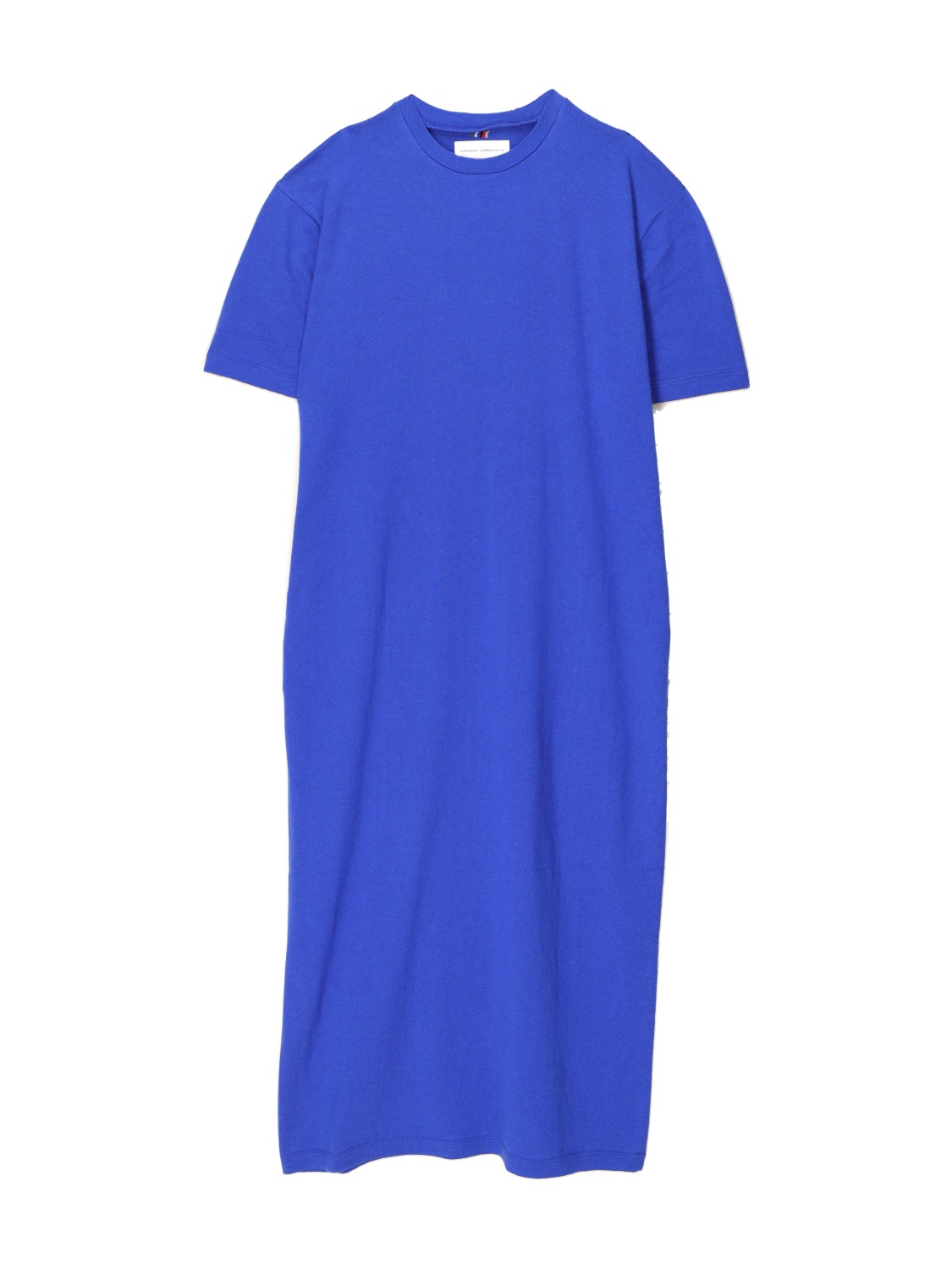 Extreme Cashmere N°321 Kris - Vestido camisero oversize en mezcla de cachemira y algodón azul Talla única