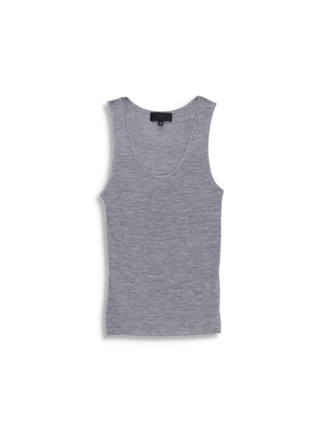 Nili Lotan Becky Sweater Tank - Top de seda de punto elástico gris S