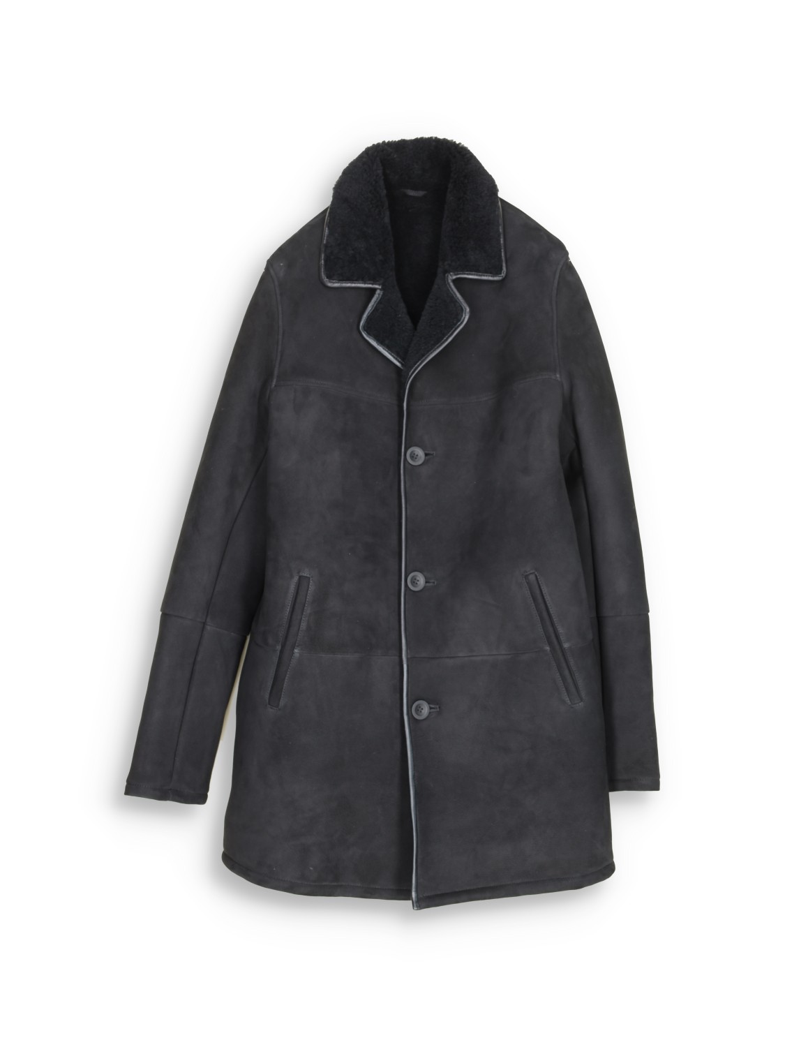 Arma Stefano - Oversized coat is made of leather black 52