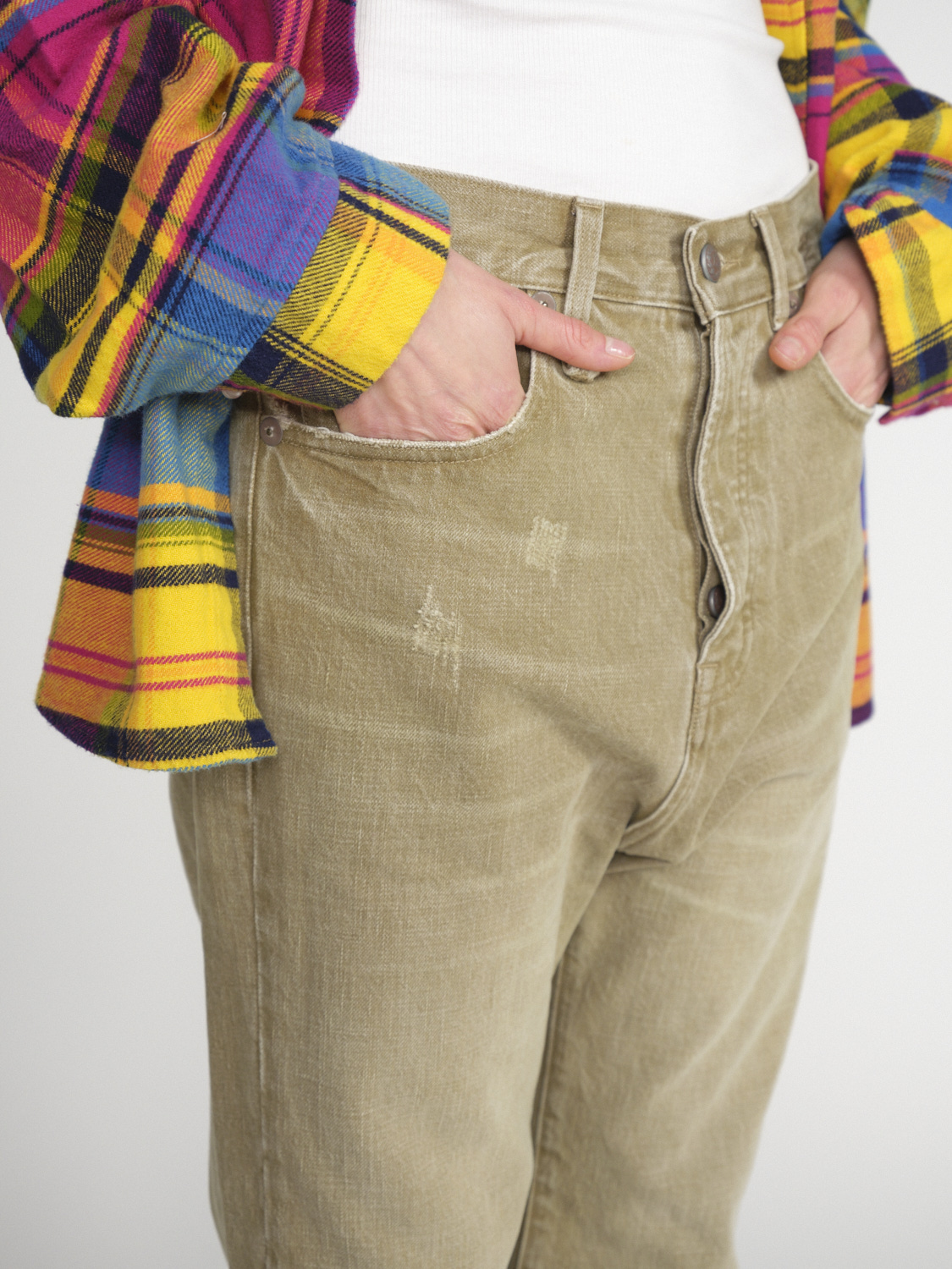 R13 Tailored Drop Jean – Locker geschnittene Jeans grün 26 R13 Tailored Drop Jean – Locker geschnittene Jeans grün 26