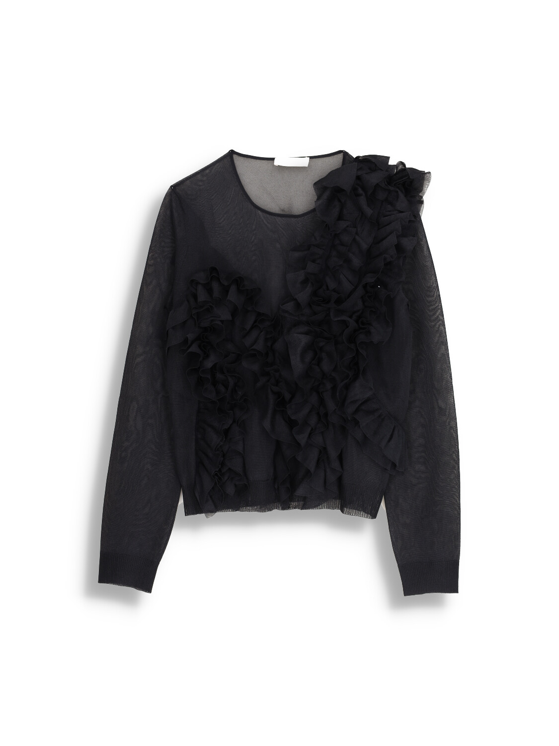 Theodora - Transparent blouse with ruffle details