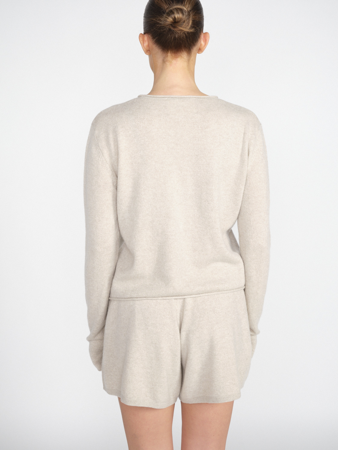 Lisa Yang Ida - Lightweight cashmere jumper with glitter effects  beige M/L