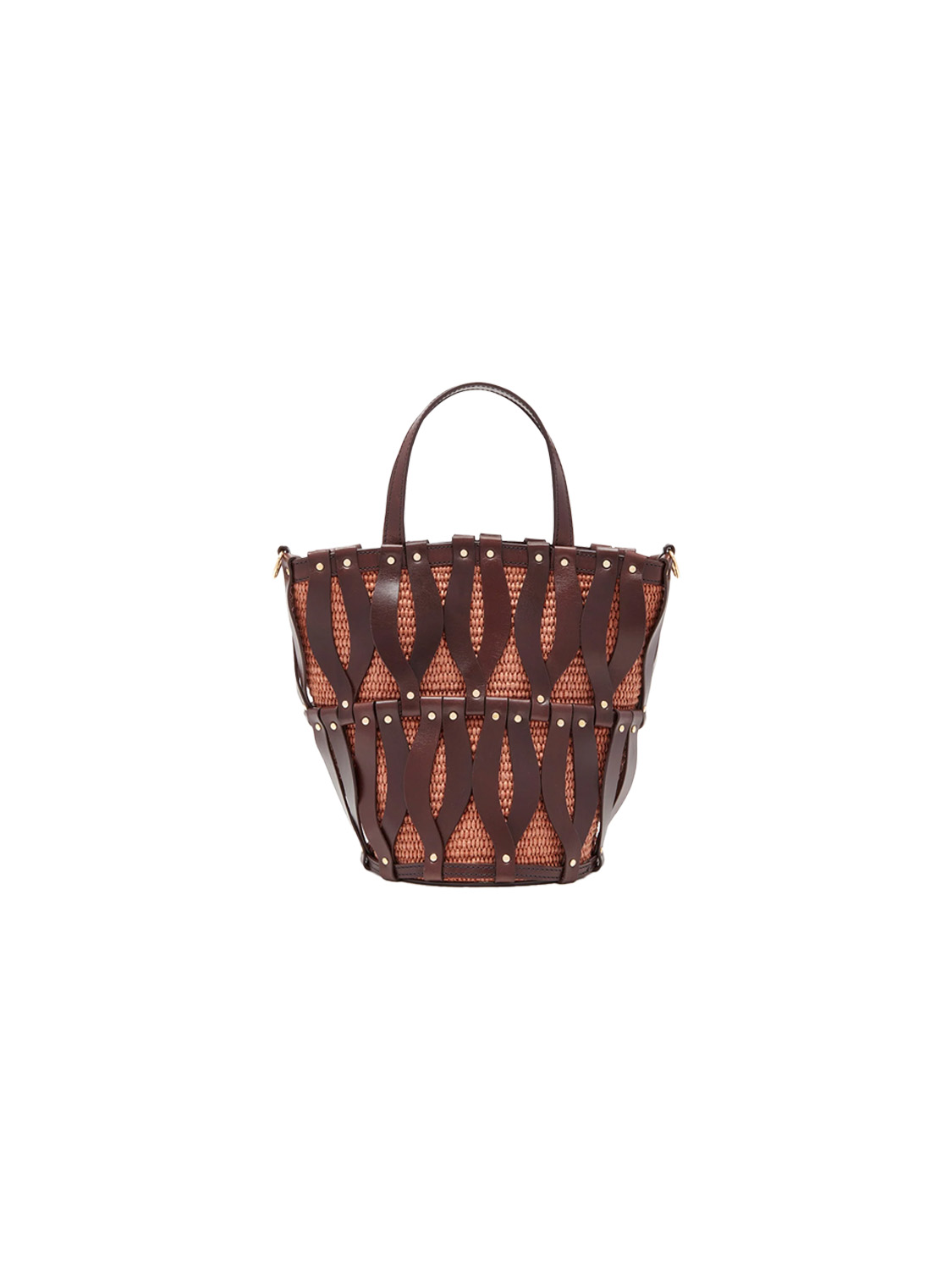 Indra - Mini tote bag with leather gridstructure 