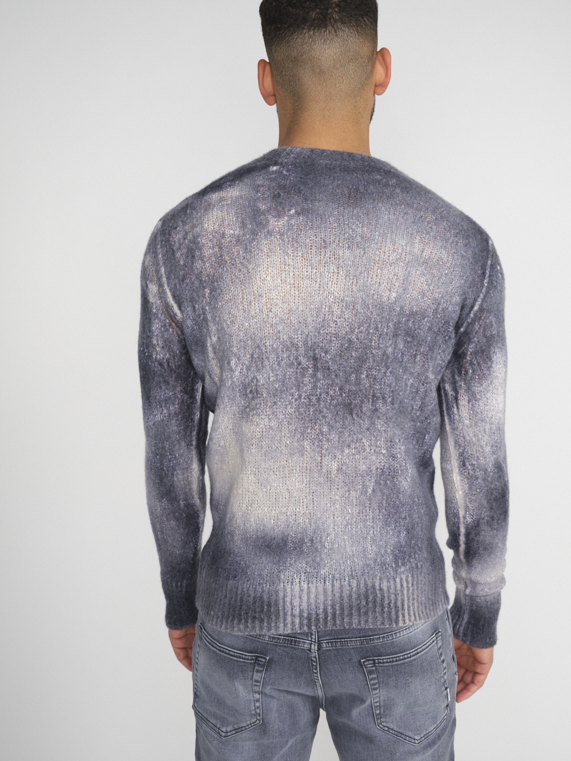 Avant Toi Marmo effect sweater made from a cashmere-silk mix  marine S