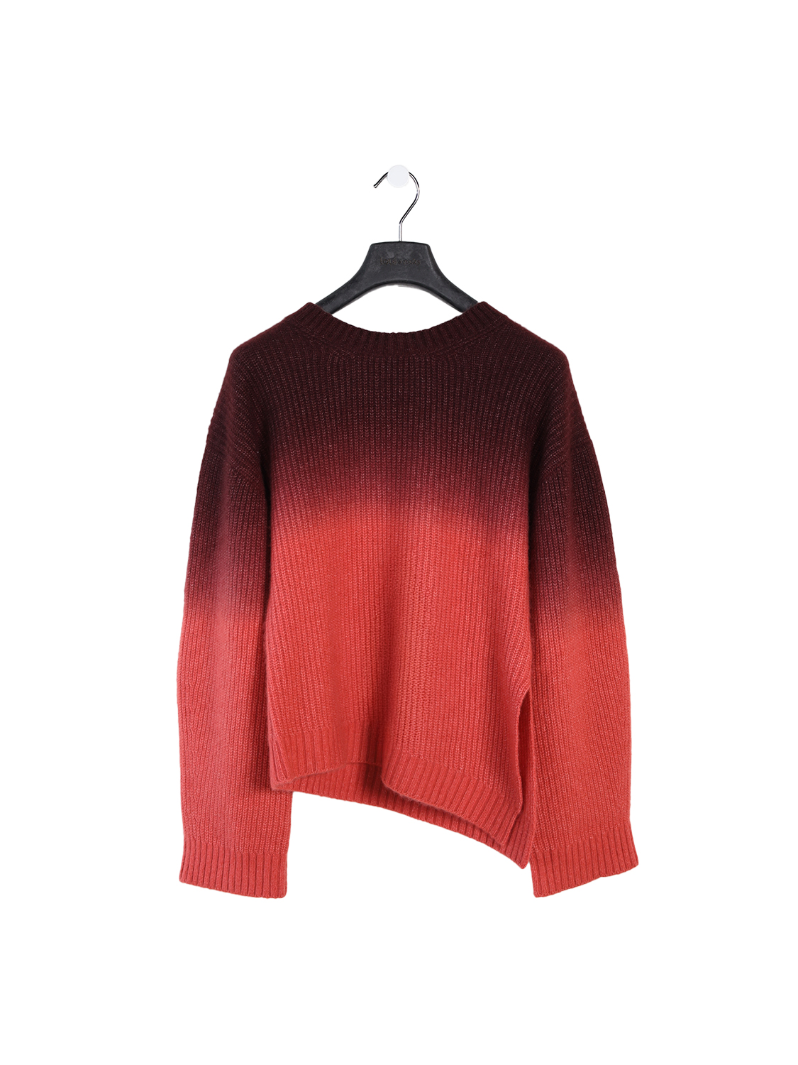 Knitted sweater with color gradient