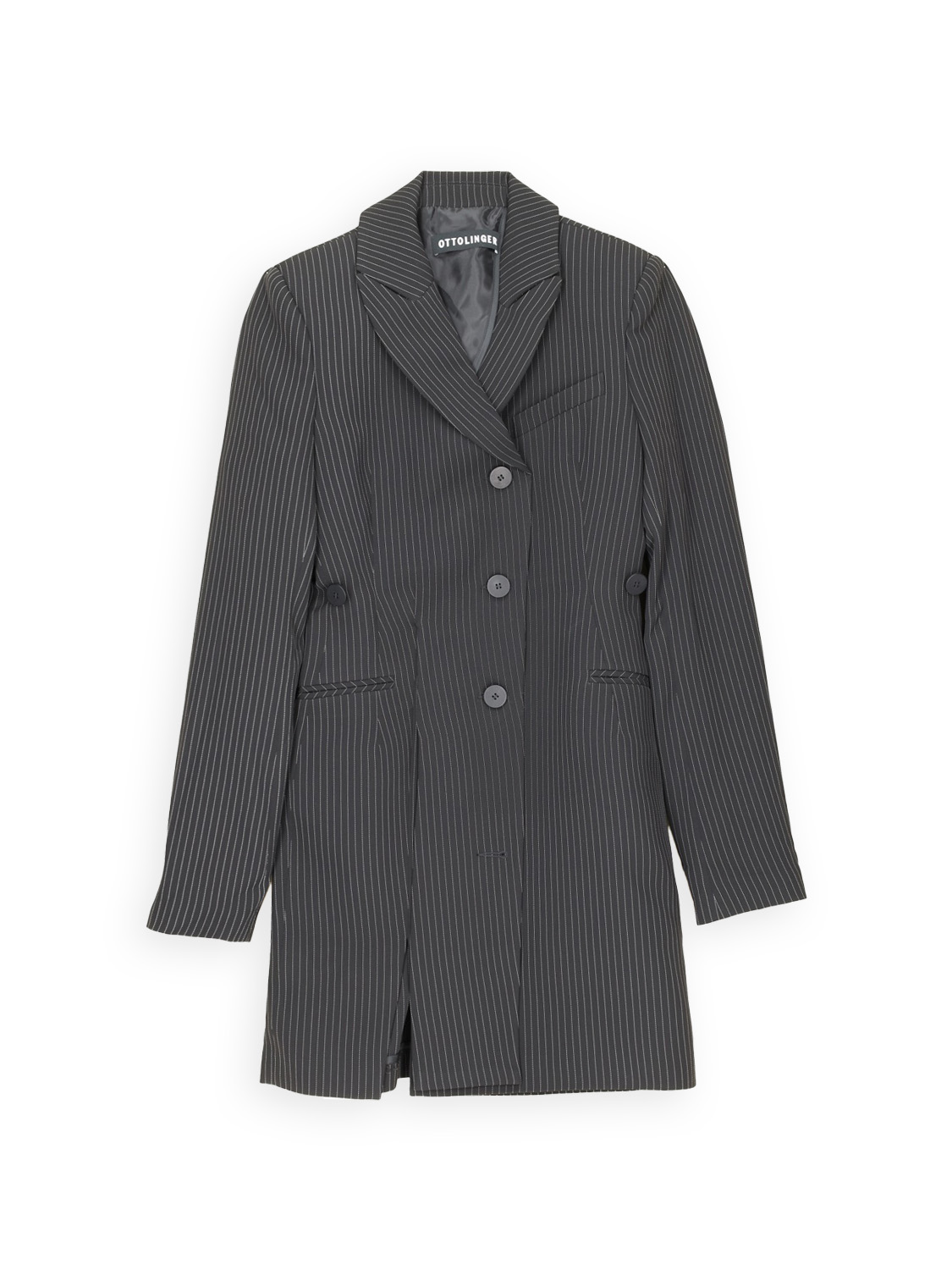 Ottolinger Suit pinstripe blazer dress  black 34
