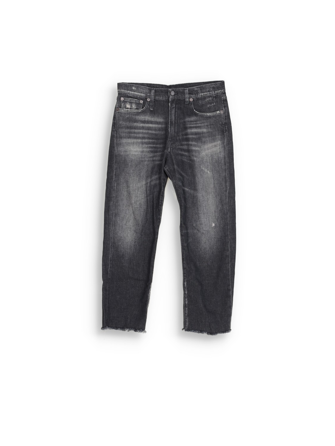 R13 Jeans boyfriend con dettagli di frange sulla gamba  grigio 26