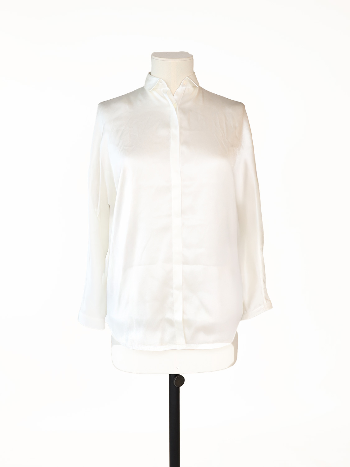 Blooming Bluse aus glänzender Seide  beige 34