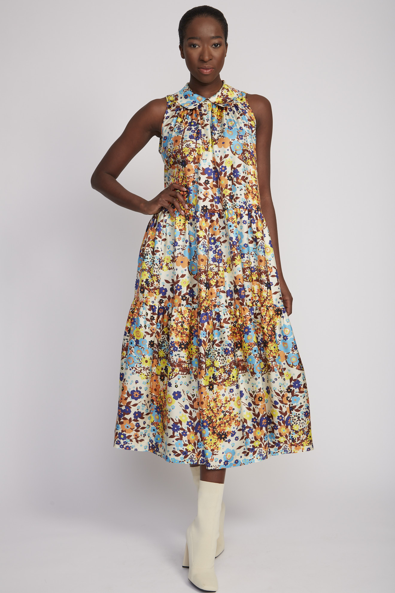 odeeh kleid multi print model style