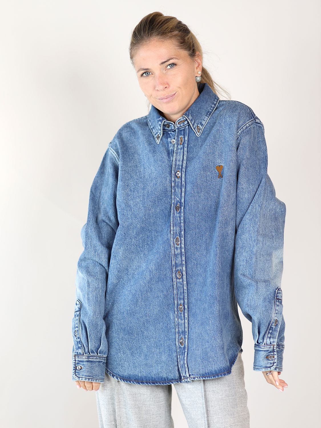 Ami Paris  Denim shirt blue XS