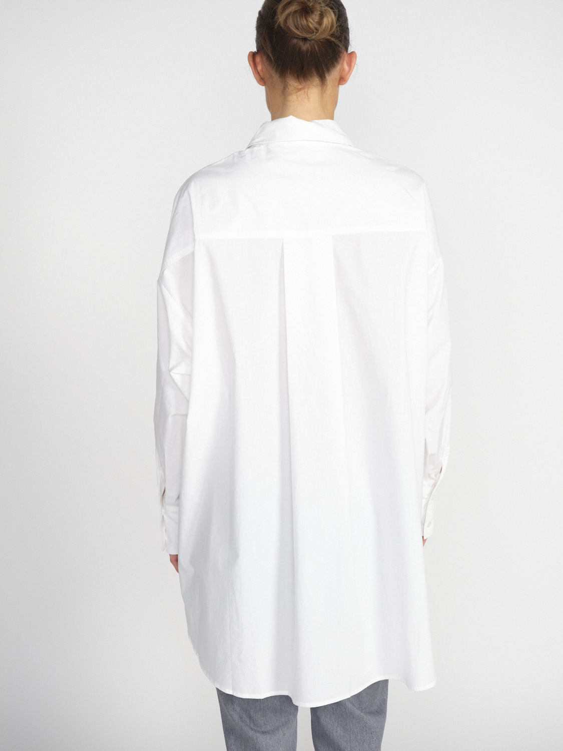 Gitta Banko Oversized Bluse aus Baumwolle   weiß One Size