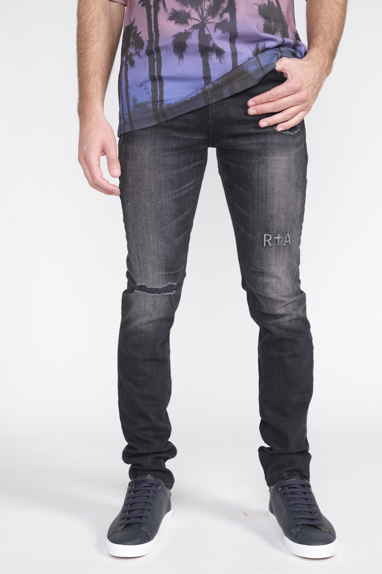 RtA Classic Pintuck - Jeans pants  grey 33