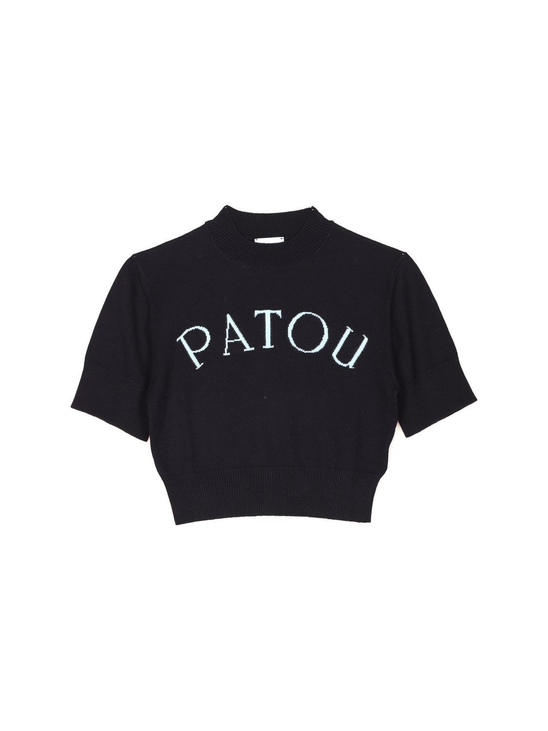 Patou Cropped Shirt mit Logo Print   schwarz S
