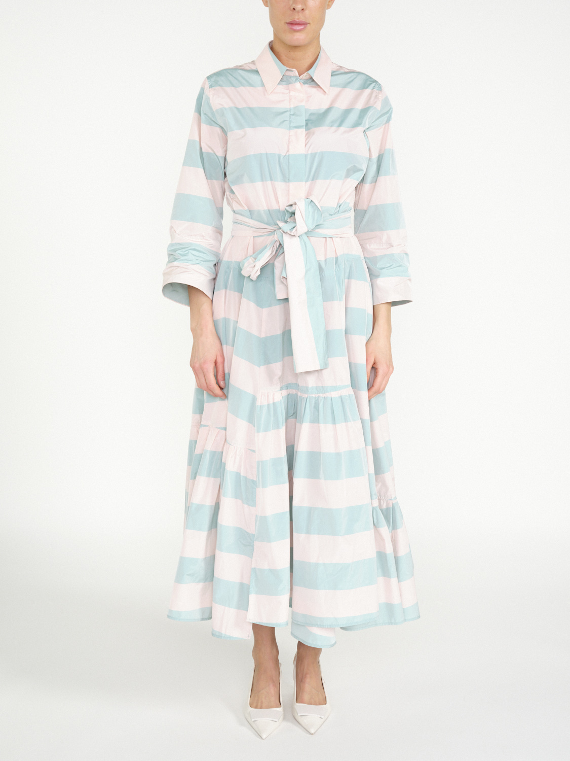 Odeeh Striped midi dress   mint 34