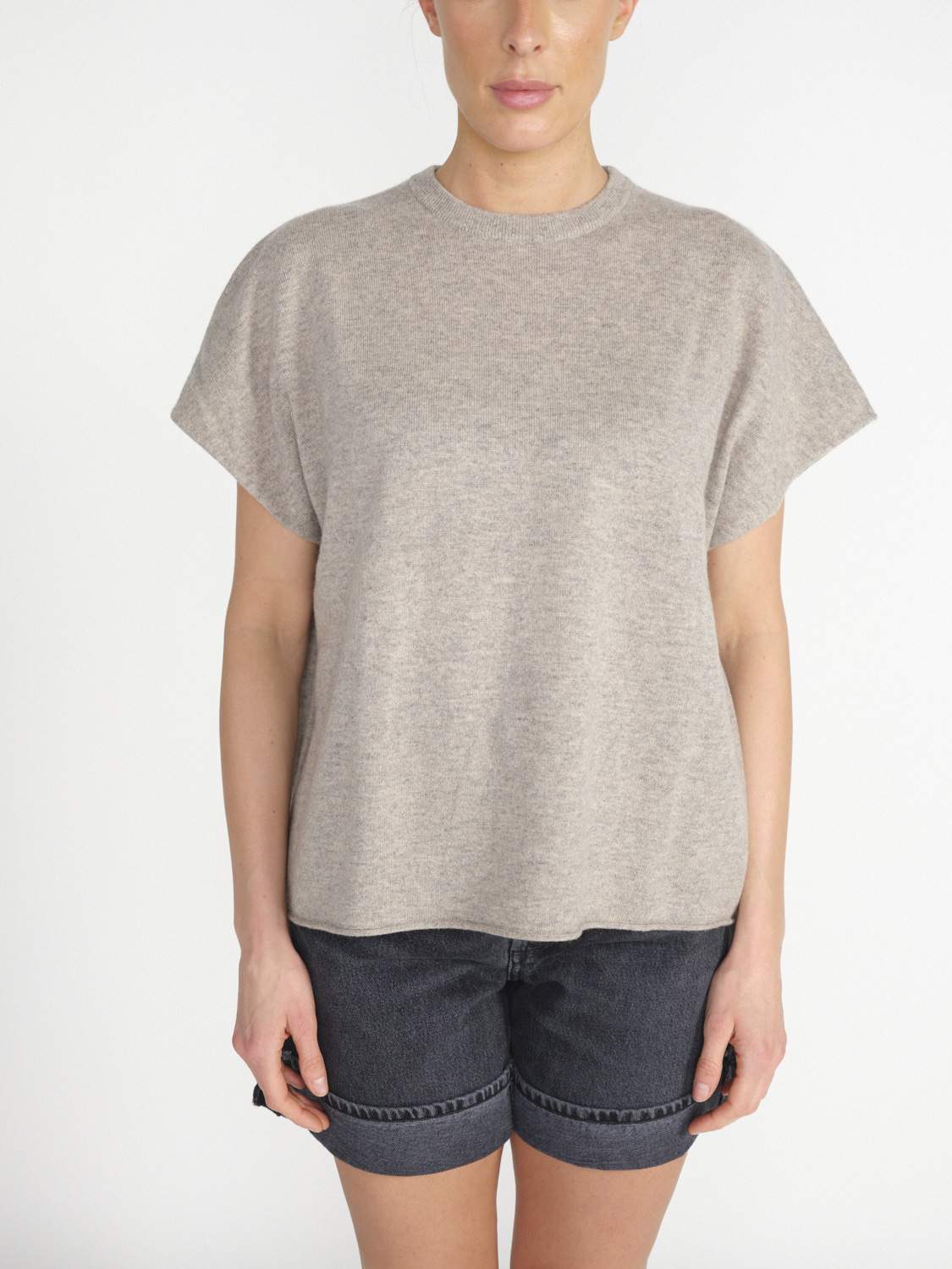 Extreme Cashmere Alma – Ärmelloses Oversized Shirt aus Cashmere   beige Talla única