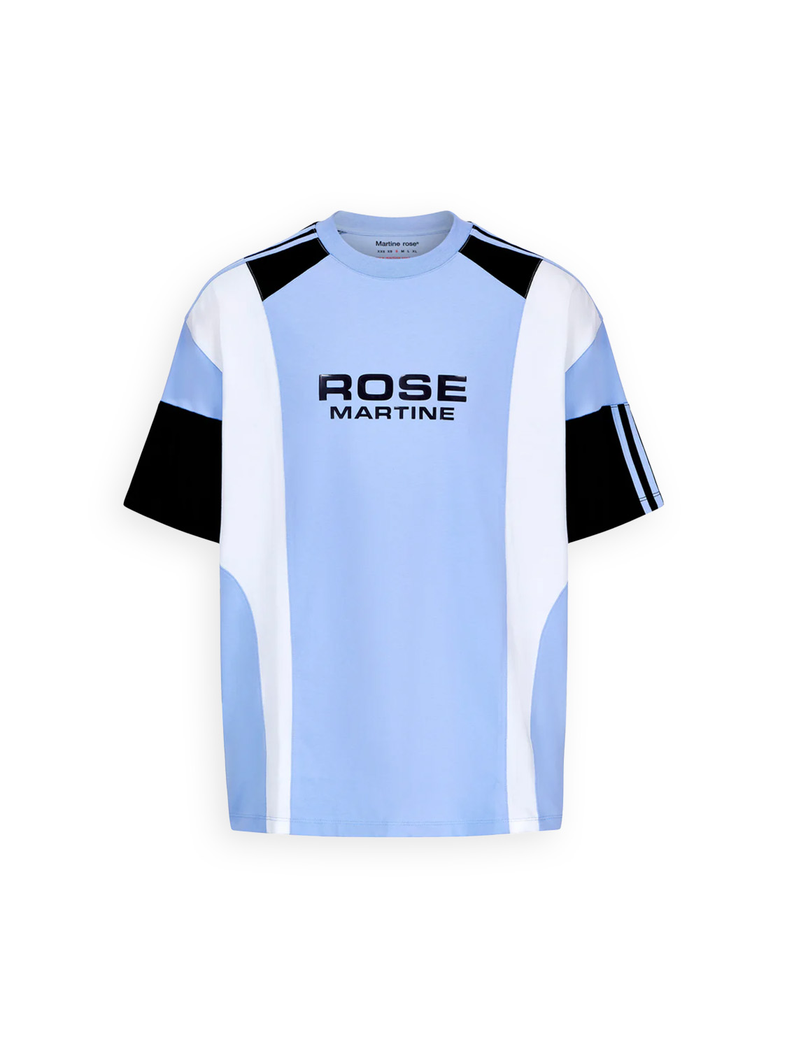 Martine Rose Oversized Panelled T-Shirt aus Baumwolle   blau XS