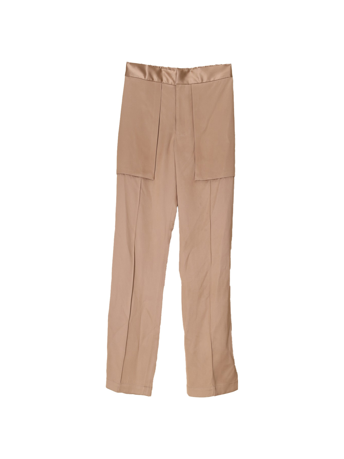 SA SU PHI  Adriana – satin straight-leg trousers  beige 38