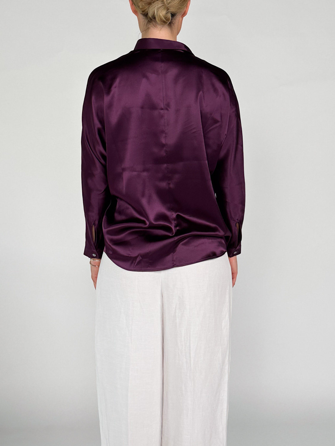 Blooming Argordo – stretchy silk blouse   brown 34