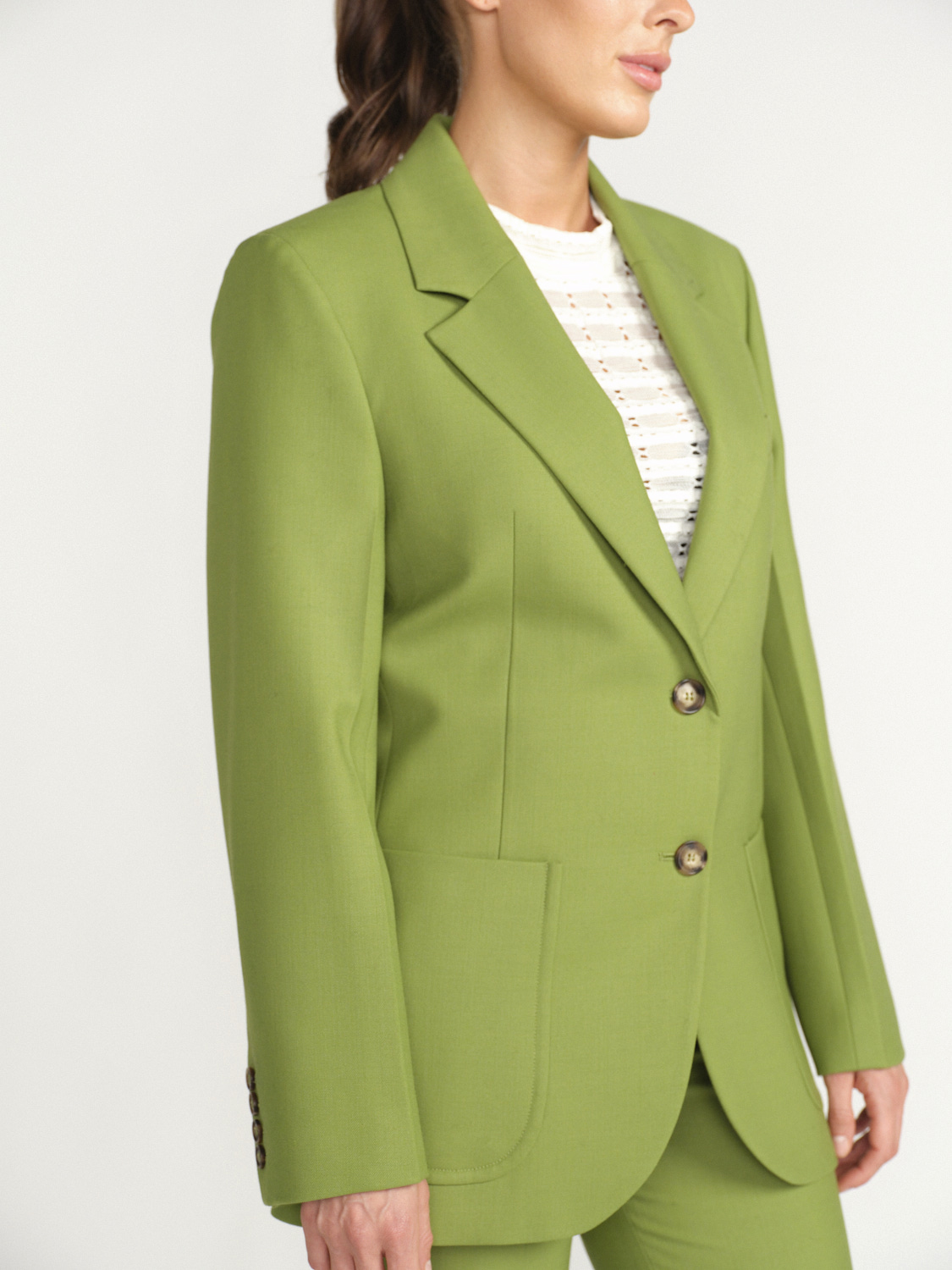 Victoria Beckham Patch Pocket - Classic blazer with patch pockets green 36
