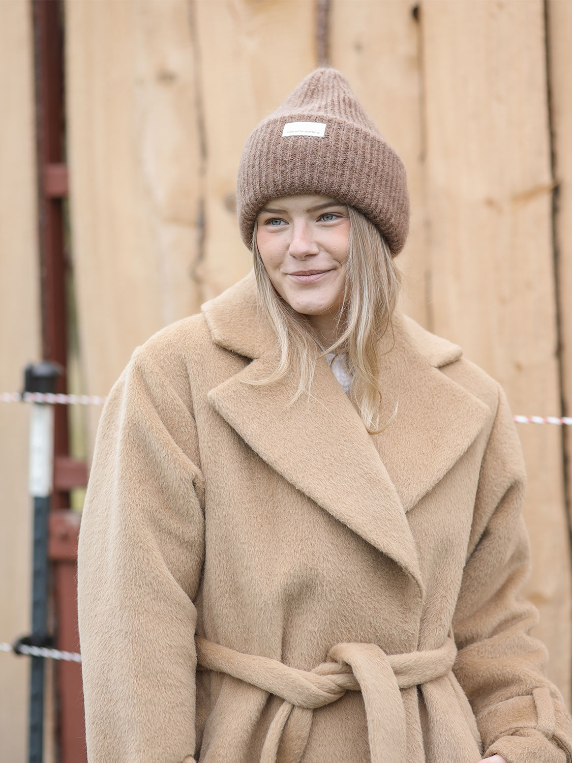 nine in the morning Mohair wool hat khaki One Size