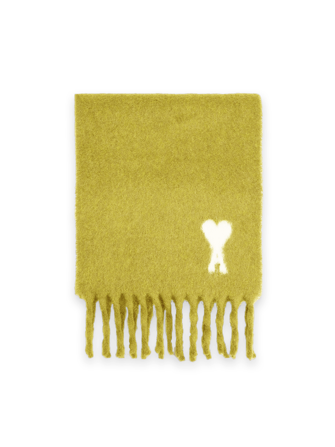 Ami Paris  Alpaca wool scarf green One Size Ami Paris  Alpaca wool scarf green One Size